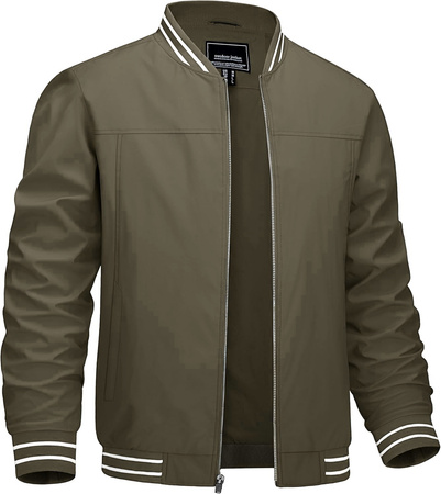 Bomber made from RyderTex knitted fabric, product cutout on a neutral background.